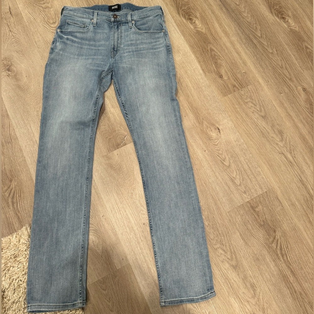 PAIGE Federal Light Blue Jeans - Picture 2 of 6